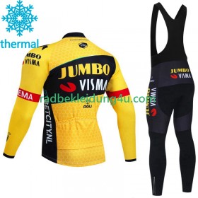Set Langarmtrikot + Trägerhose Lange Winter Thermal Fleece Jumbo Visma 2023